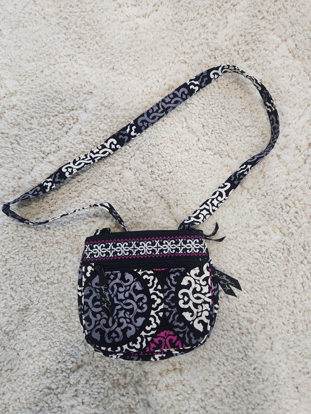 Vera Bradley Cross Body Canterberry Magenta Purse Shoulder Bag